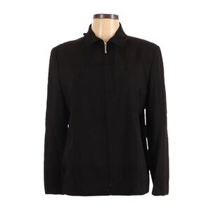 Marella Black Minimalist Full Zip Jacket Women’s Size 12 Essential Blazer